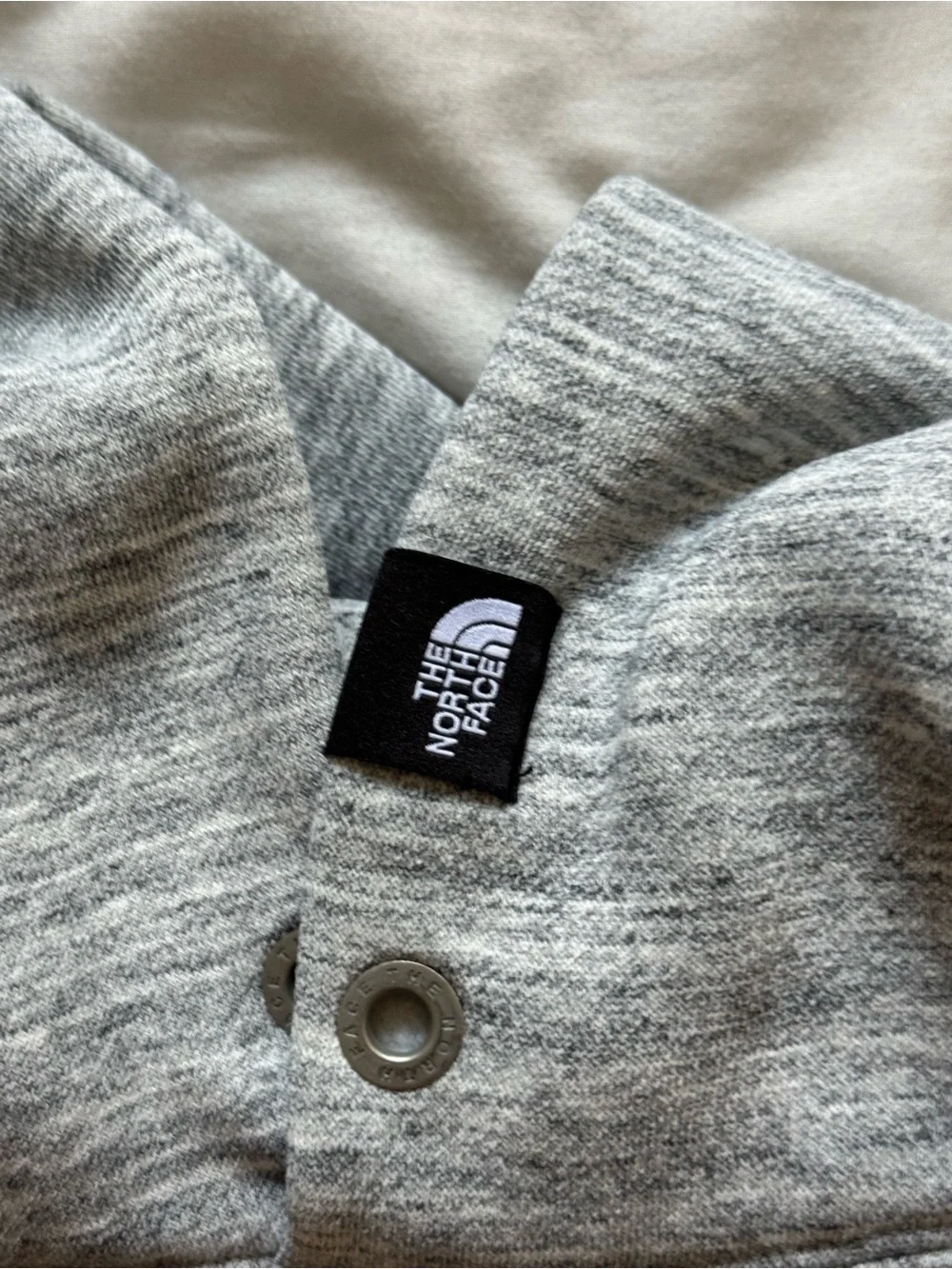 The North Face Grey Crewneck Sweatshirt with Black Logo